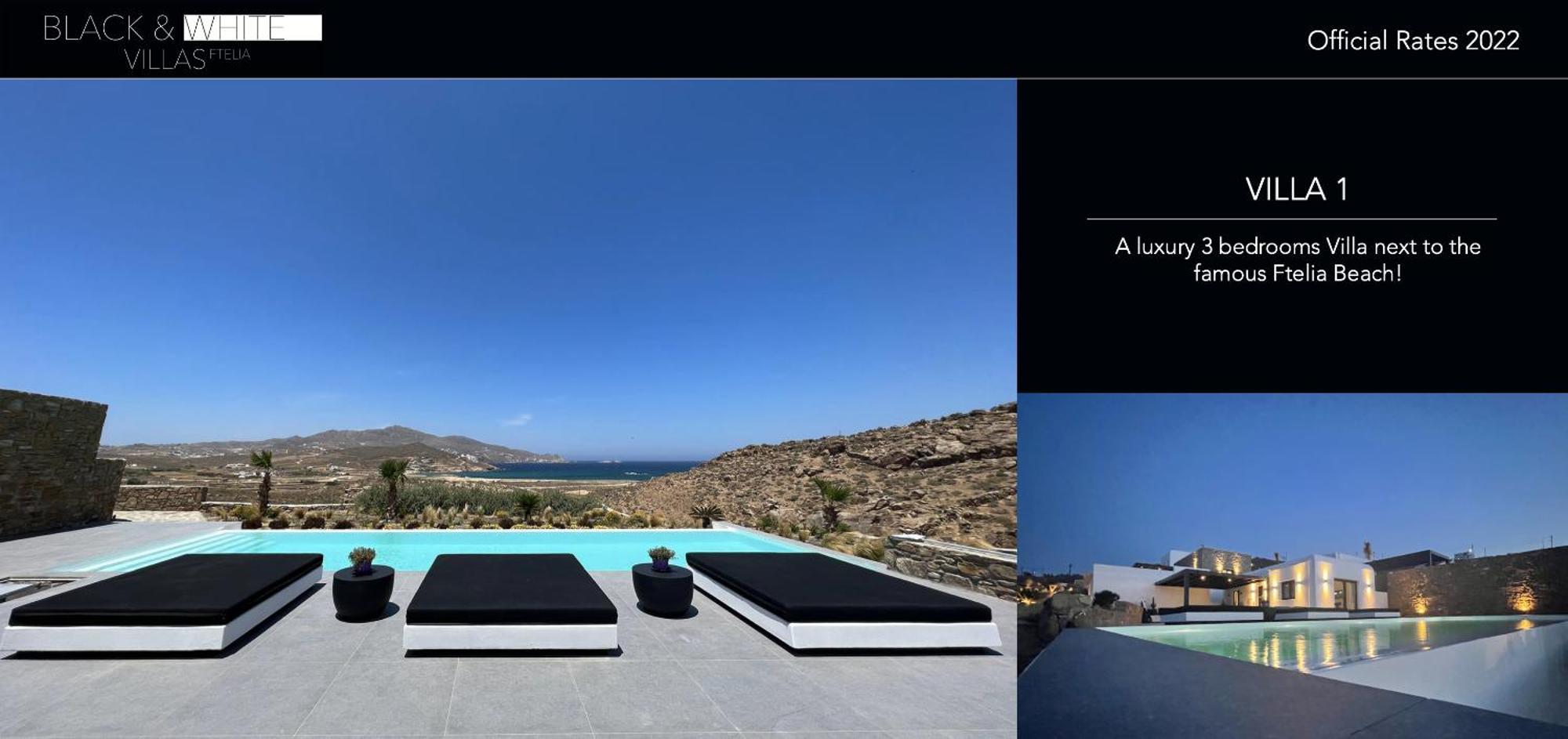Villa Black And White Ftelia - Mykonos